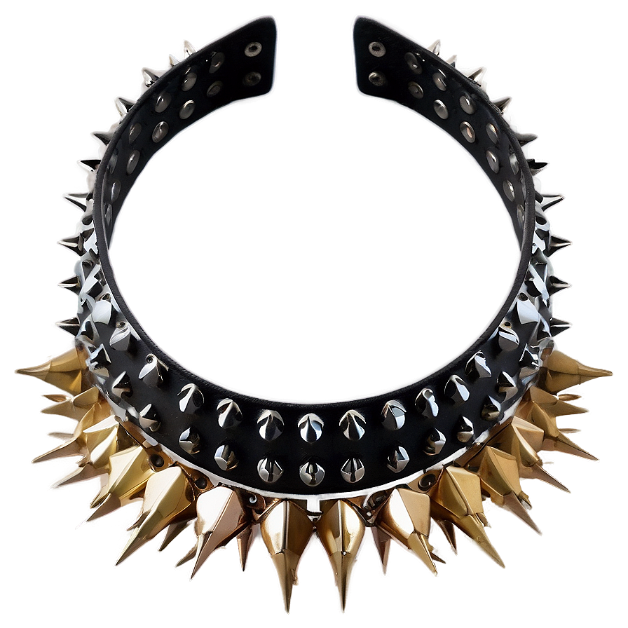 Black Spiked Choker Png 06282024 PNG Image