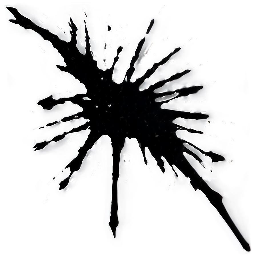 Black Splatter D PNG Image