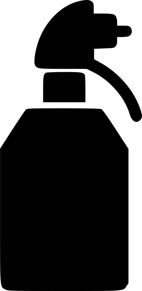 Black Spray Bottle Silhouette PNG Image