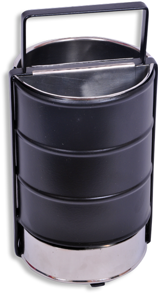 Black Stacked Tiffin Box PNG Image