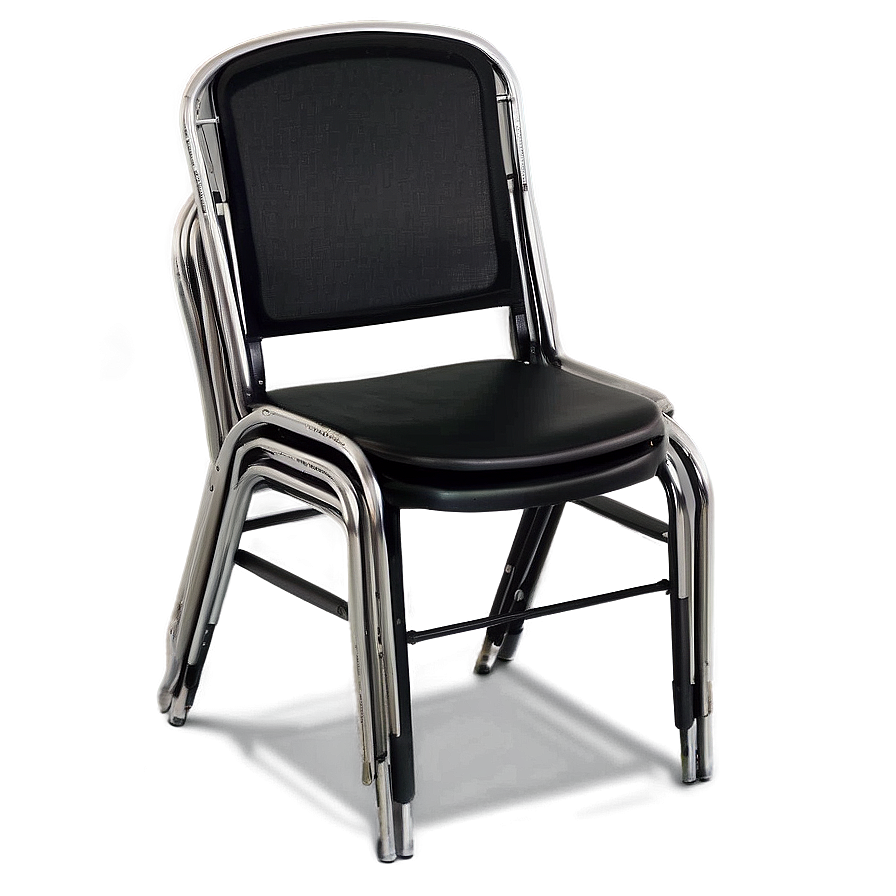 Black Stacking Chair Png Udh PNG Image