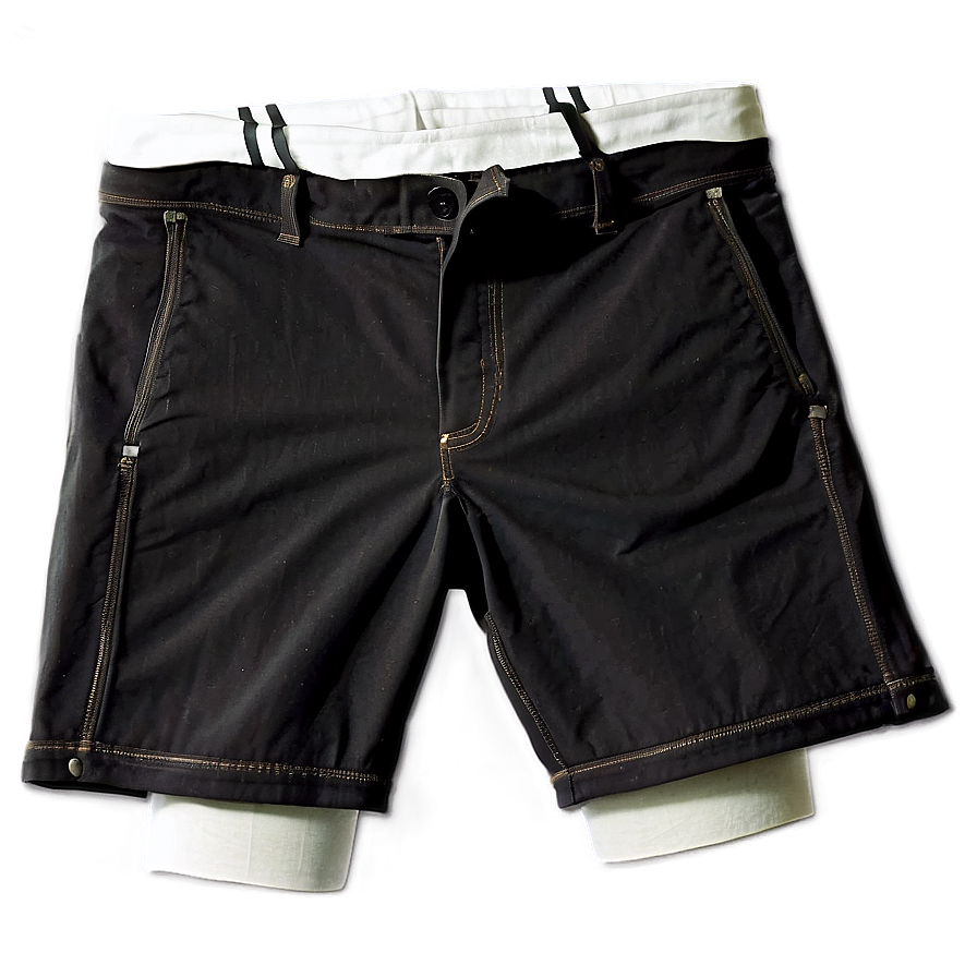 Black Stretch Shorts Png Wke37 PNG Image