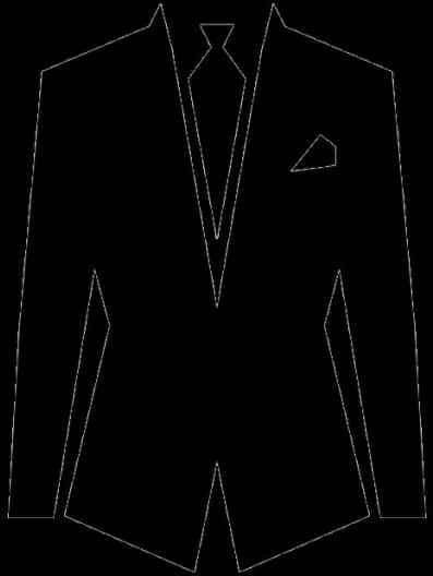 Black Suit Silhouette PNG Image