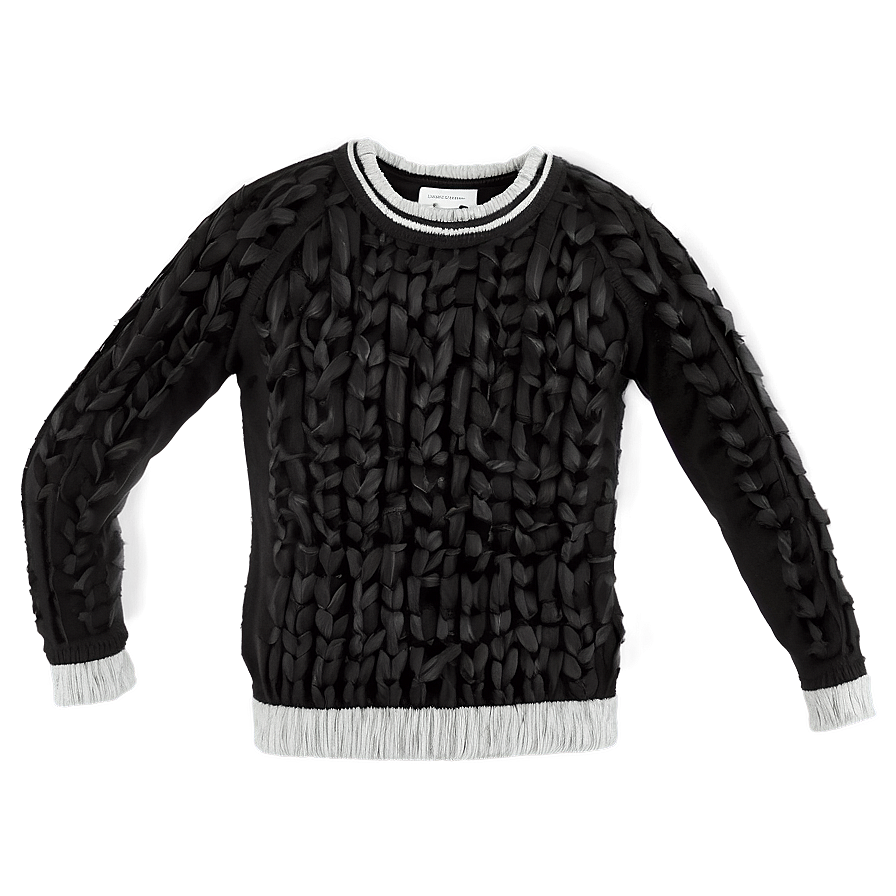 Black Sweater With Elbow Patches Png 06132024 PNG Image