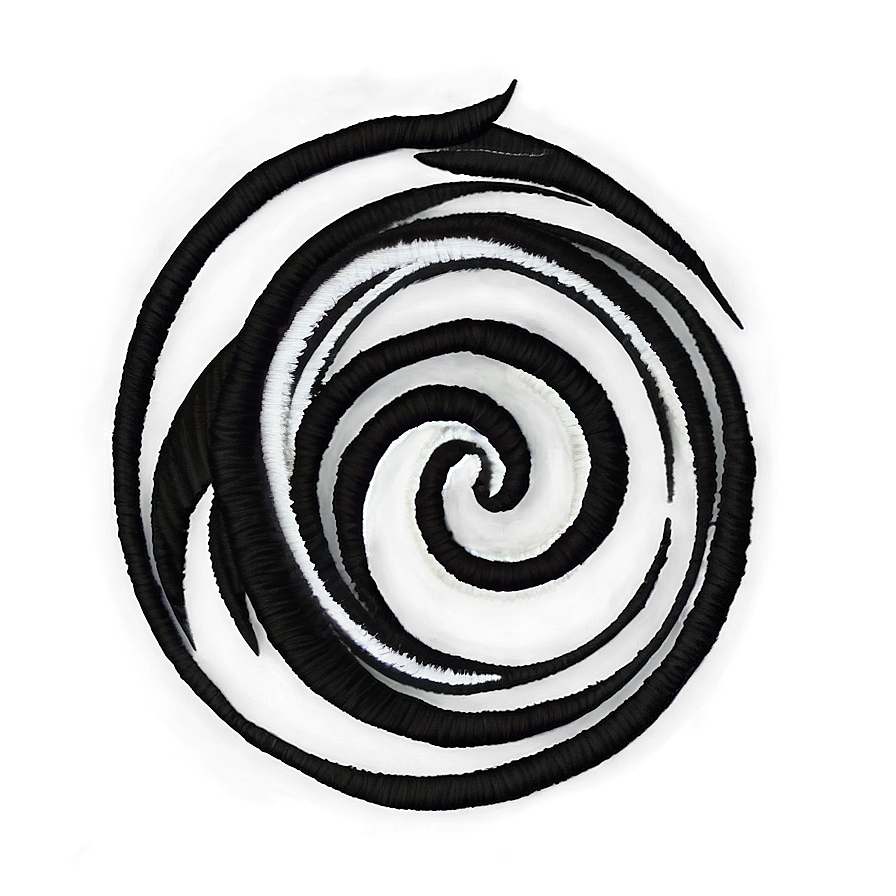 Black Swirl Embroidery Design Png 40 PNG Image