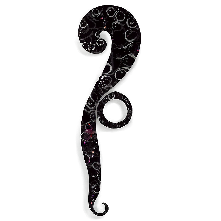 Black Swirl Festive Decoration Png 06262024 PNG Image