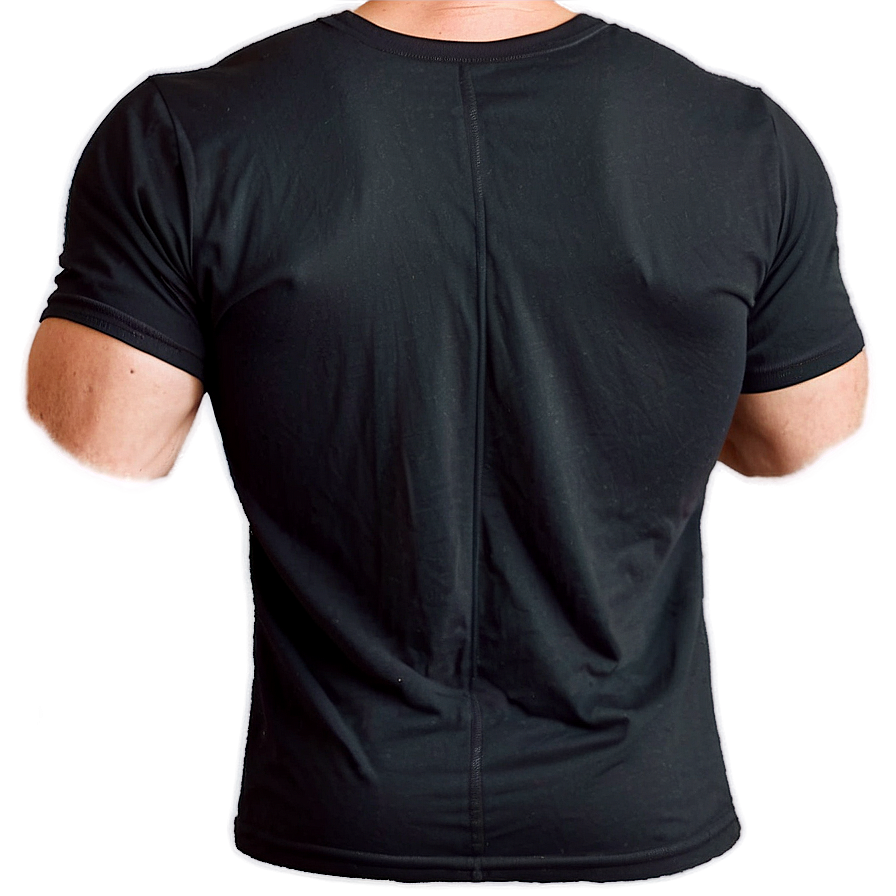 Black T Shirt Back View Png Xfe PNG Image