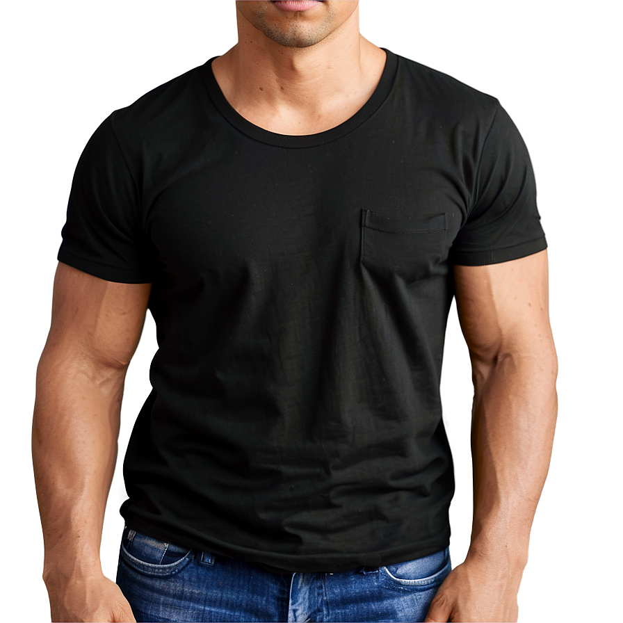 Black T Shirt With Pocket Png Tll49 PNG Image