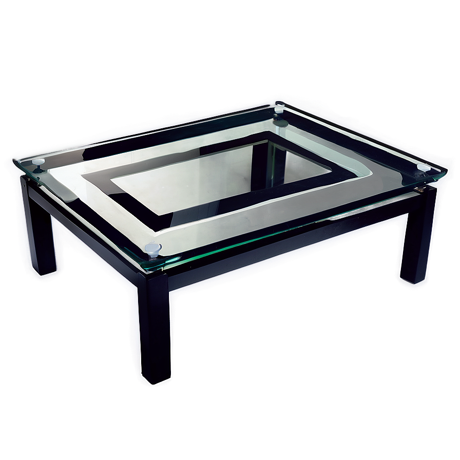 Black Table With Glass Top Png 06262024 PNG Image