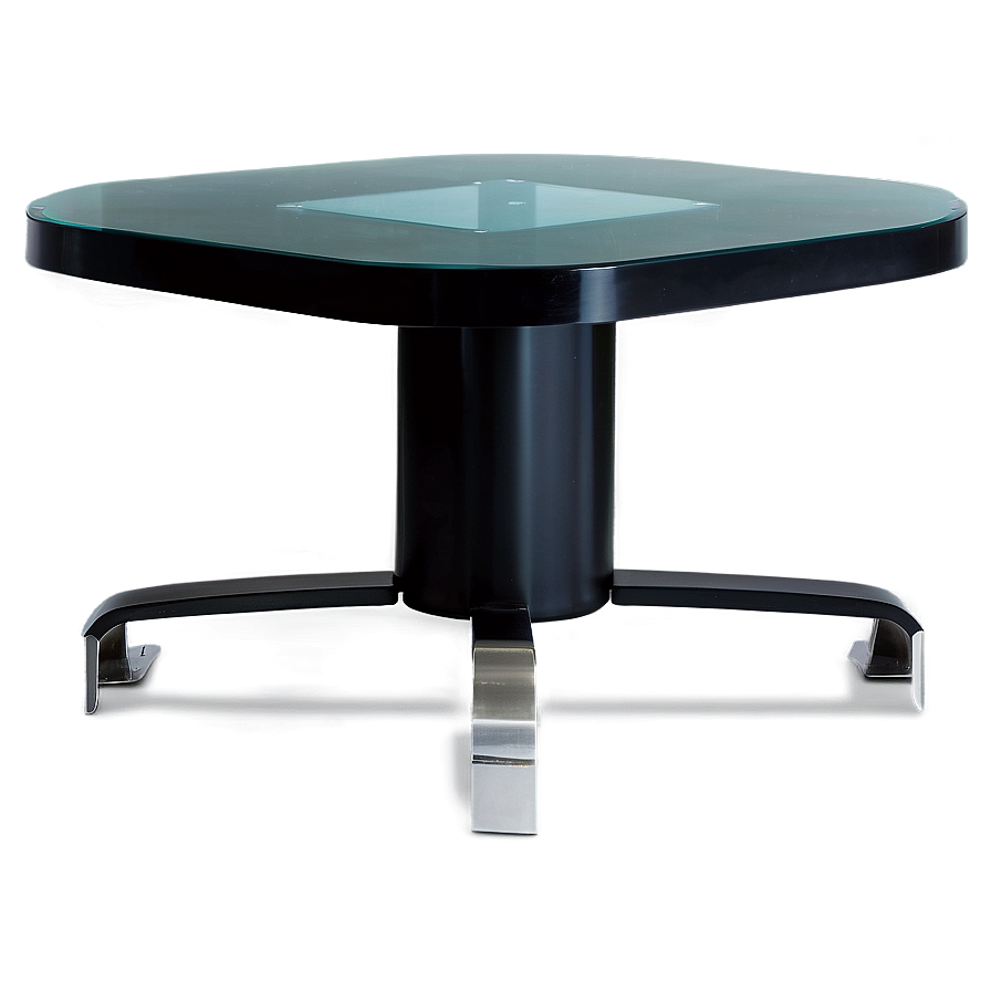 Black Table With Glass Top Png Mie PNG Image