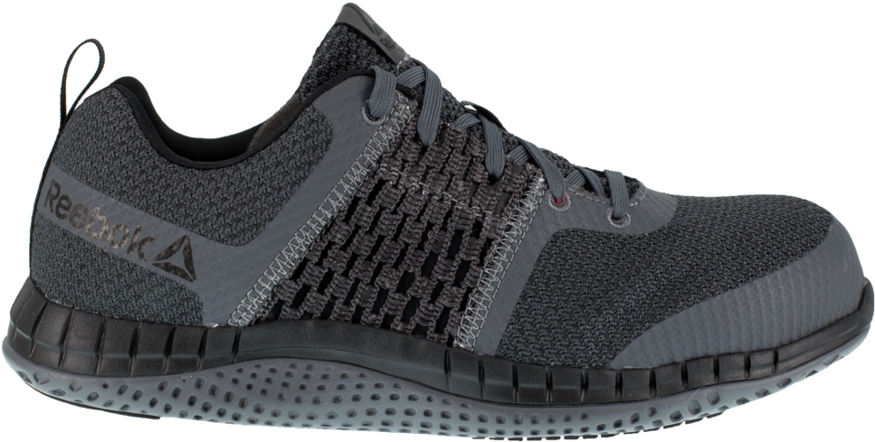 Black Textured Running Shoe PNG Image