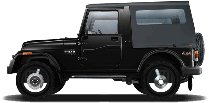 Black Thar S U V Side View PNG Image