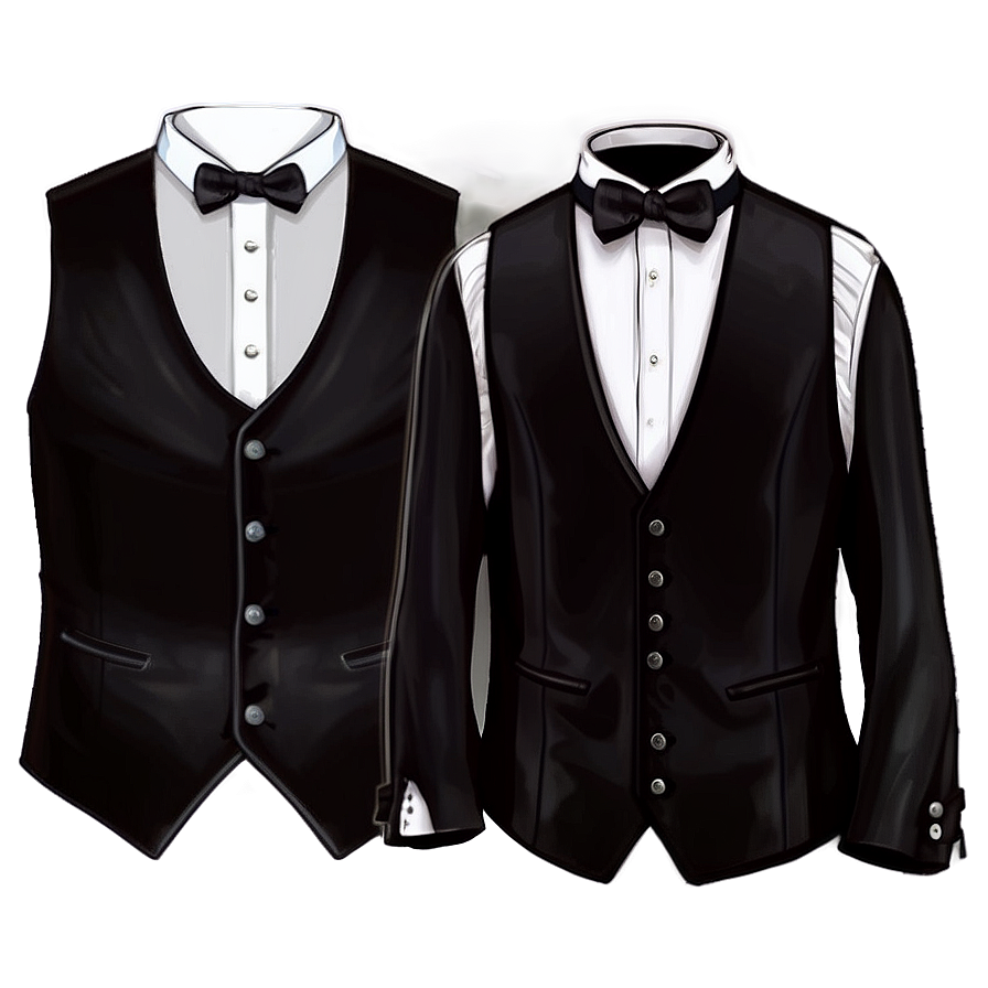 Black Tie And Vest Png Fgu PNG Image