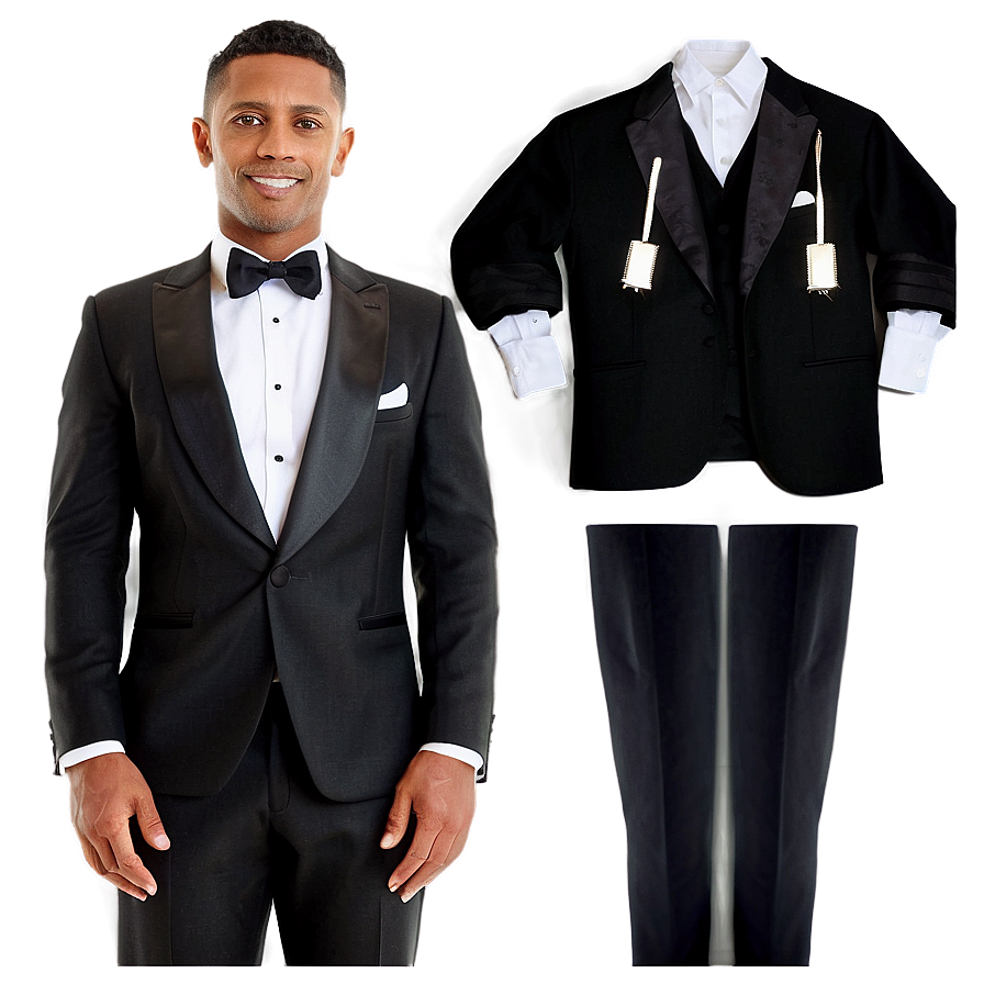 Black Tie Dinner Outfit Png Byo8 PNG Image