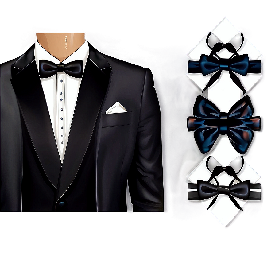 Black Tie Invitation Design Png 37 PNG Image