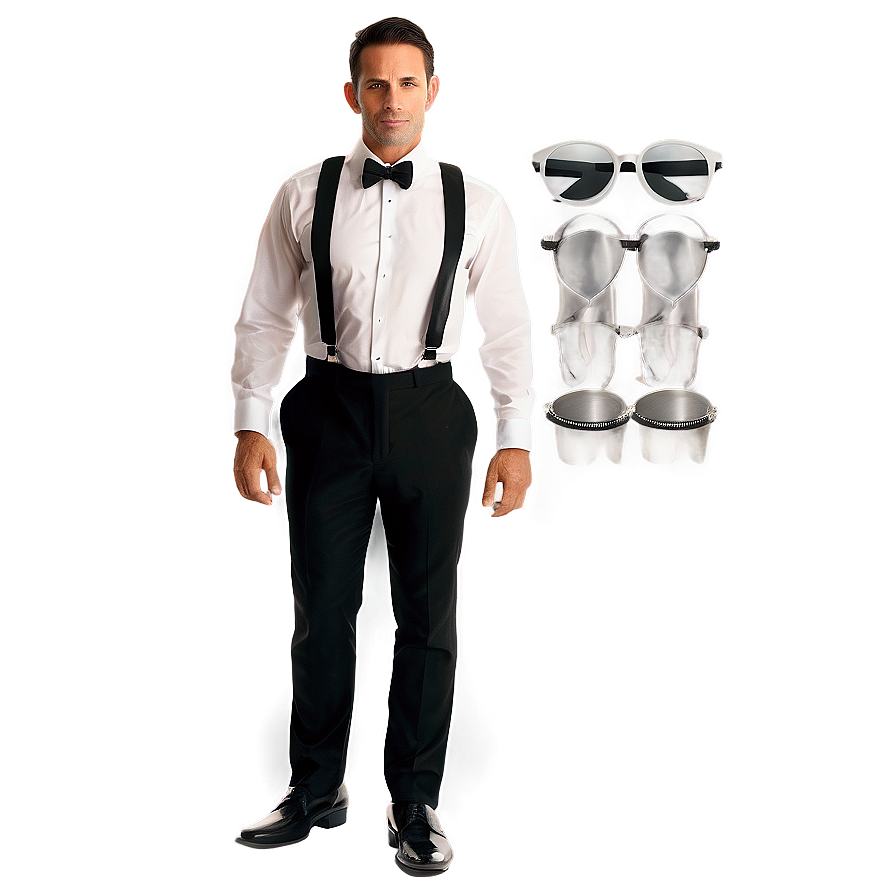 Black Tie Ready Outfit Png 70 PNG Image