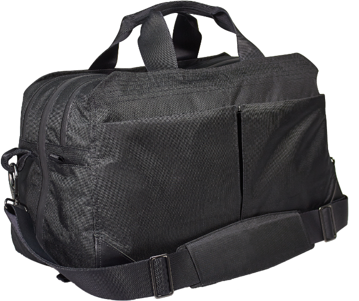 Black Travel Duffel Bag PNG Image