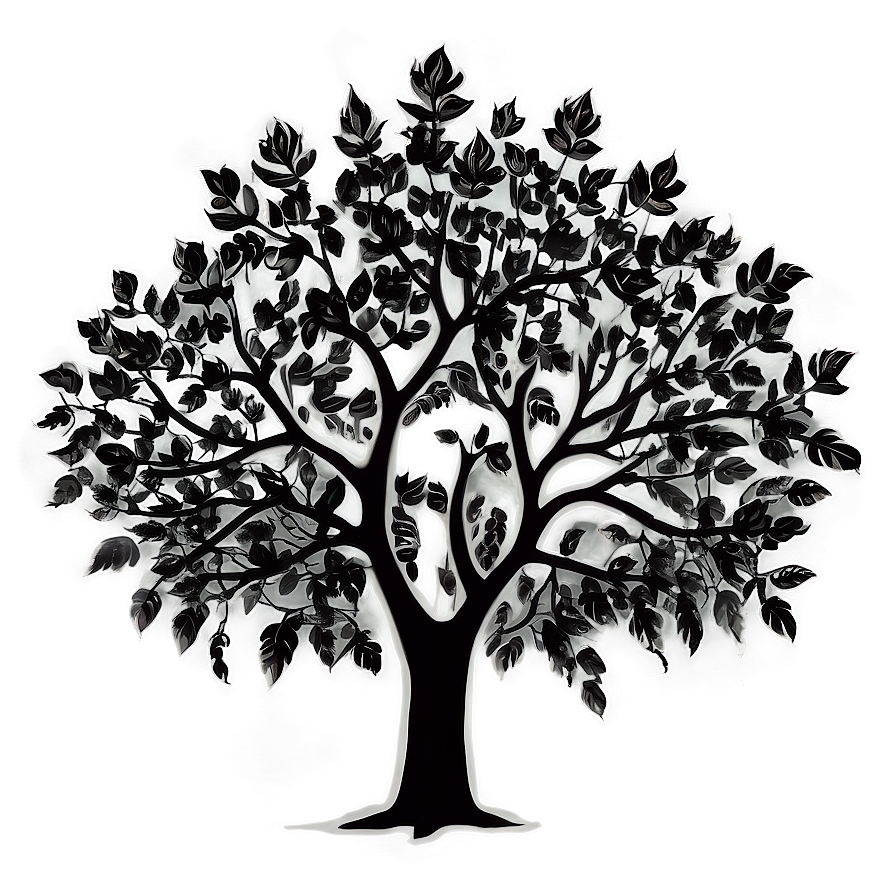 Black Tree With Falling Leaves Png 06212024 PNG Image