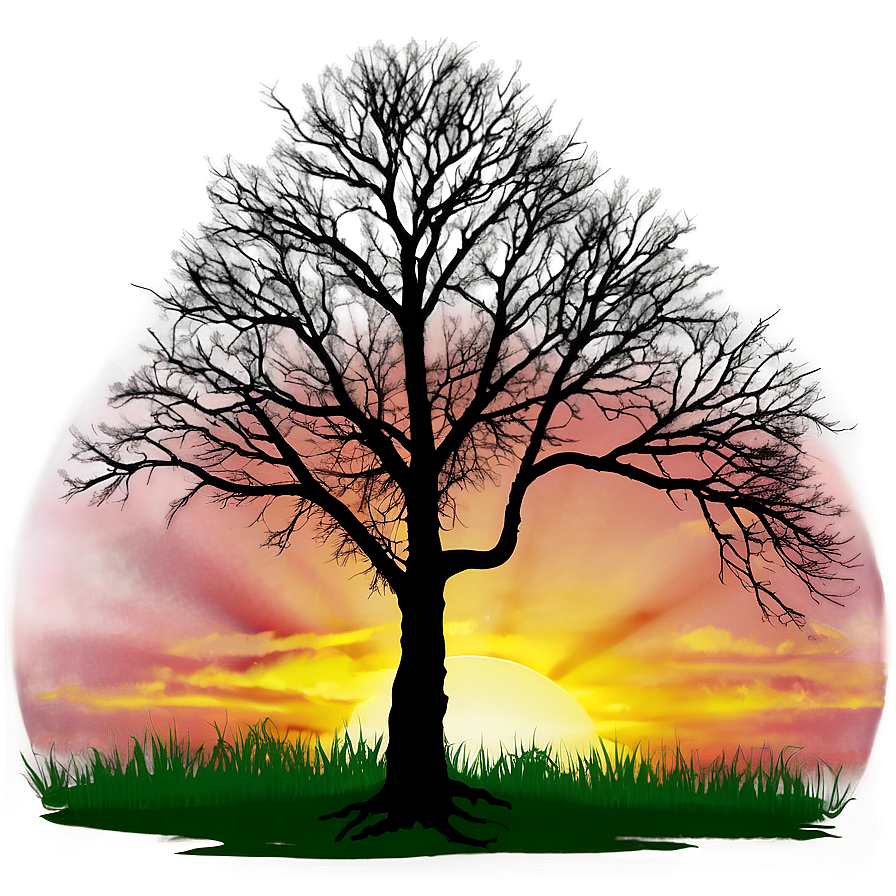 Black Trees And Sunset Png Abb PNG Image