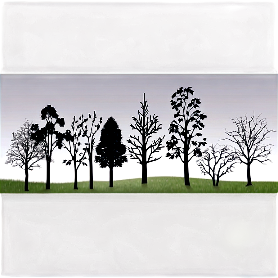 Black Trees In Landscape Png Pbp PNG Image