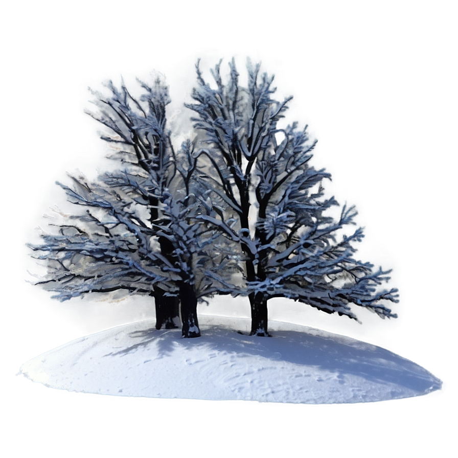 Black Trees In Snow Png Wfn82 PNG Image