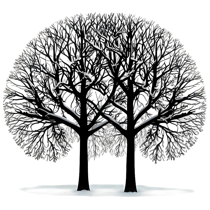 Black Trees In Winter Png Qei PNG Image