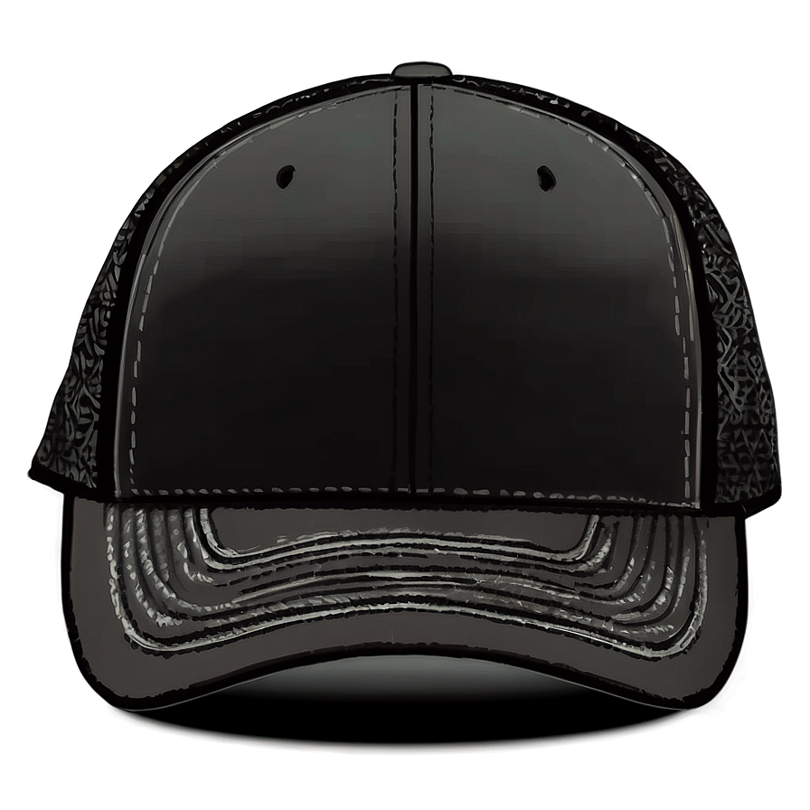 Black Trucker Hat A PNG Image