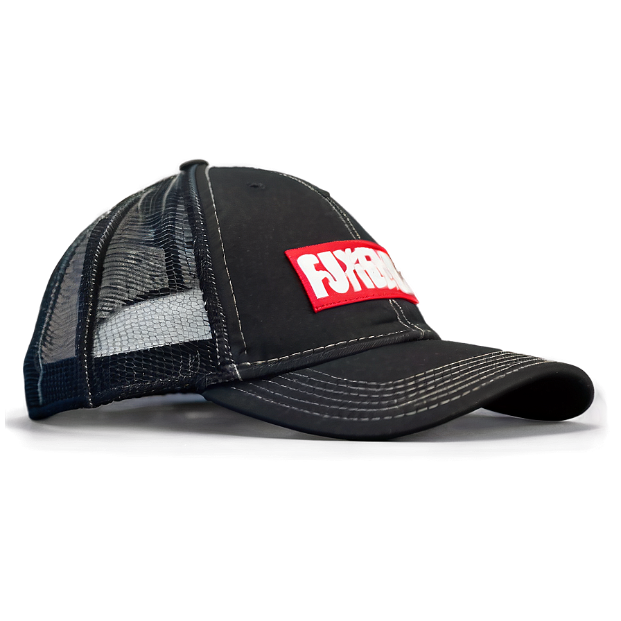 Black Trucker Hat Side View Png Ktu PNG Image