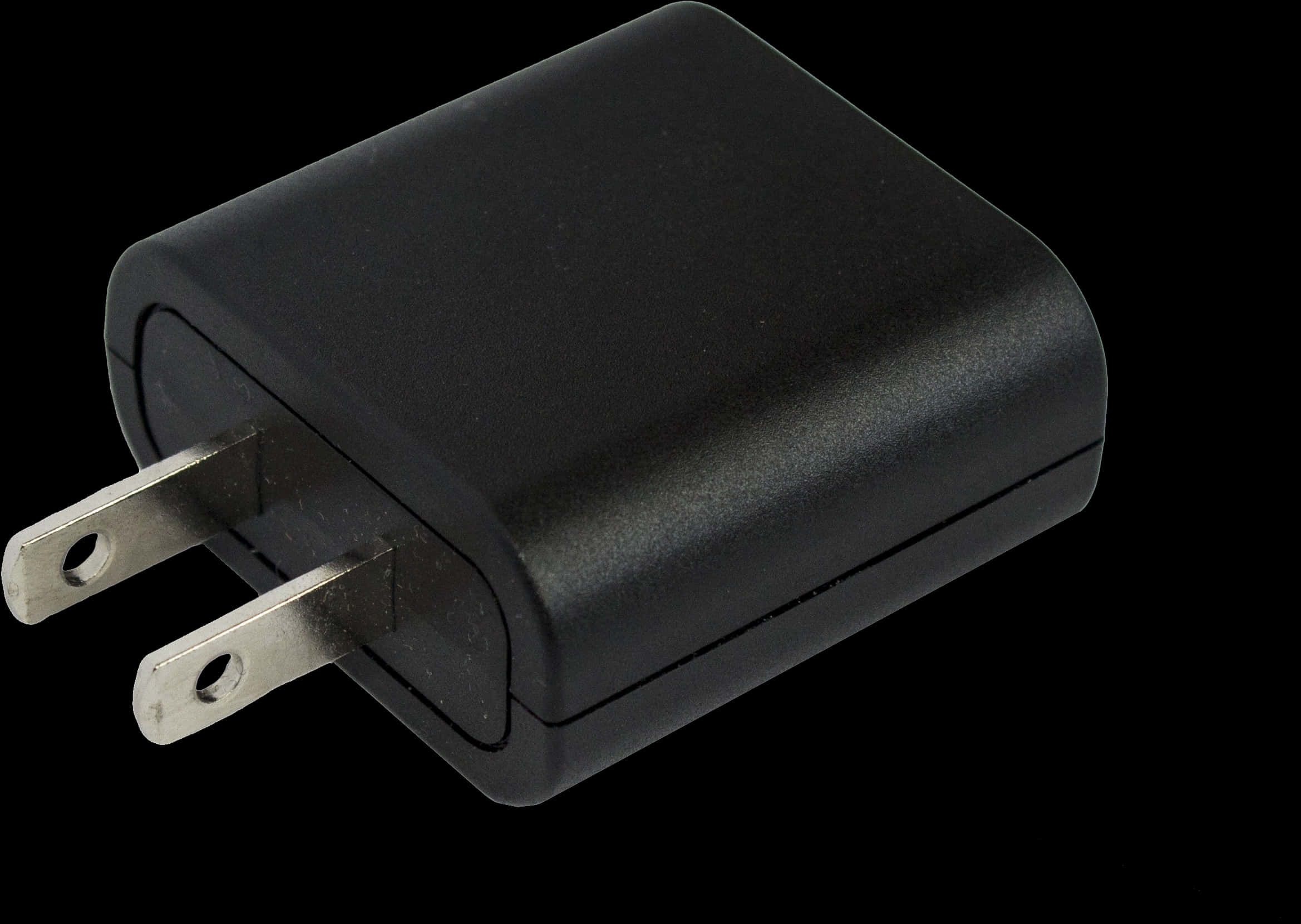 Black_ U S B_ Wall_ Charger_ Adapter PNG Image