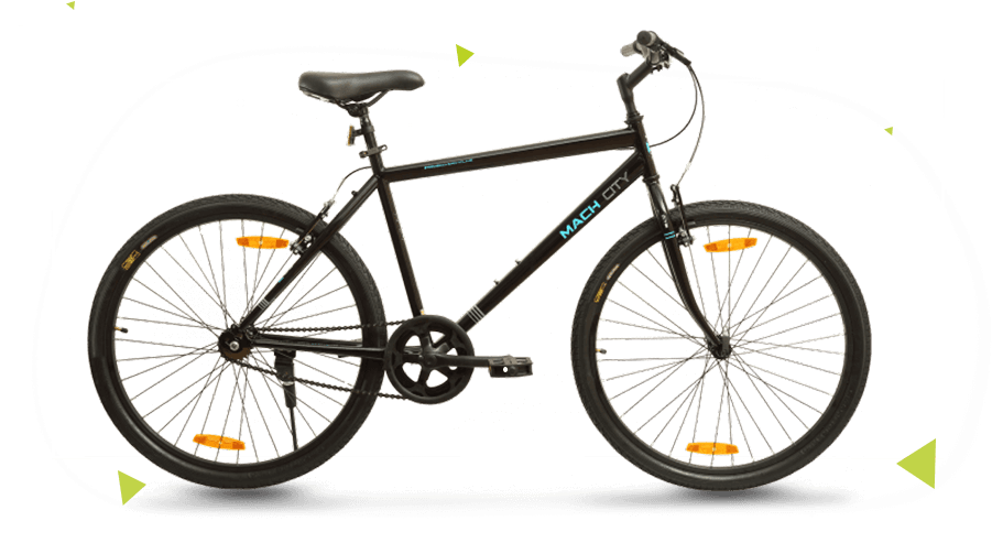 Black Urban Bicycle PNG Image