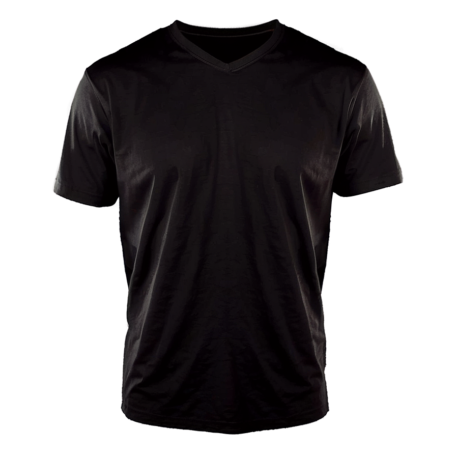 Black V Neck T Shirt Png Qli PNG Image