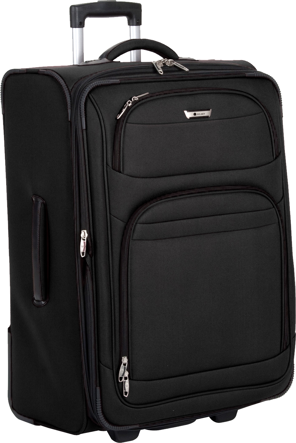 Black Wheeled Carry On Luggage PNG Image