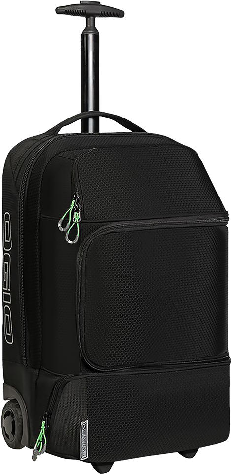 Black Wheeled Carry On Travel Bag PNG Image