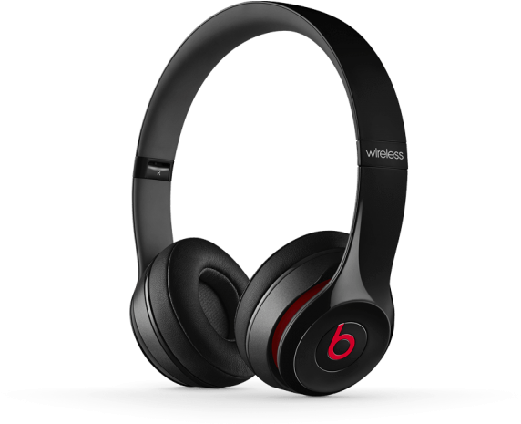 Black Wireless Headphones PNG Image