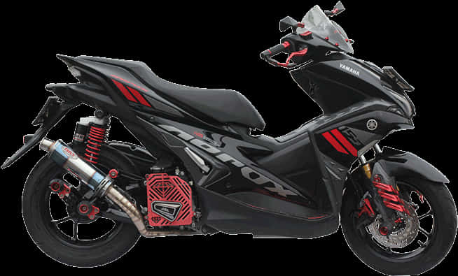 Black Yamaha Sportbike Modified PNG Image