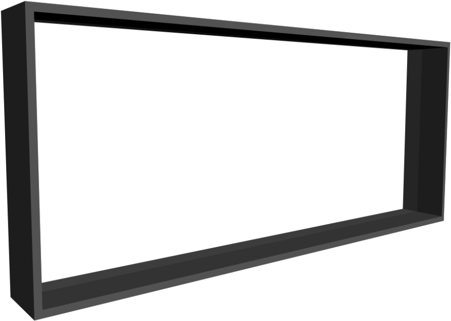 Black3 D Empty Frame PNG Image