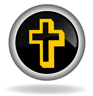 Blackand Gold Cross Icon PNG Image