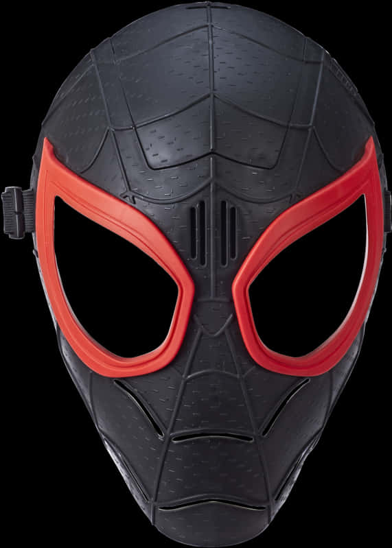 Blackand Red Spiderman Mask PNG Image