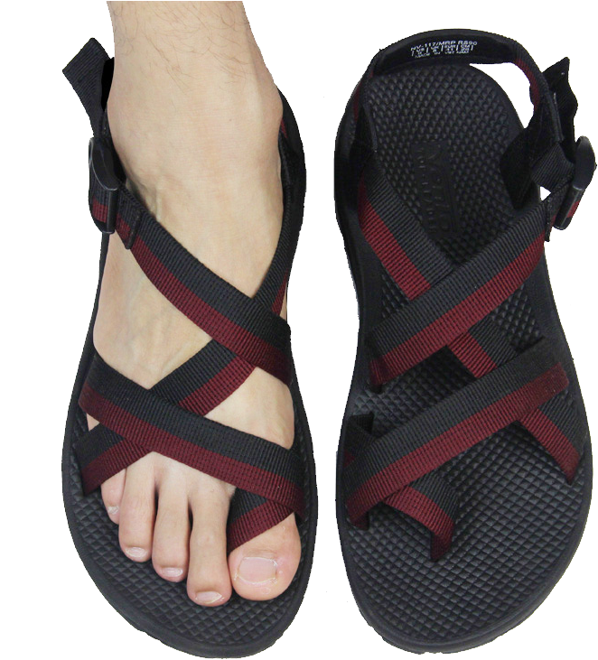 Blackand Red Strappy Sandal PNG Image