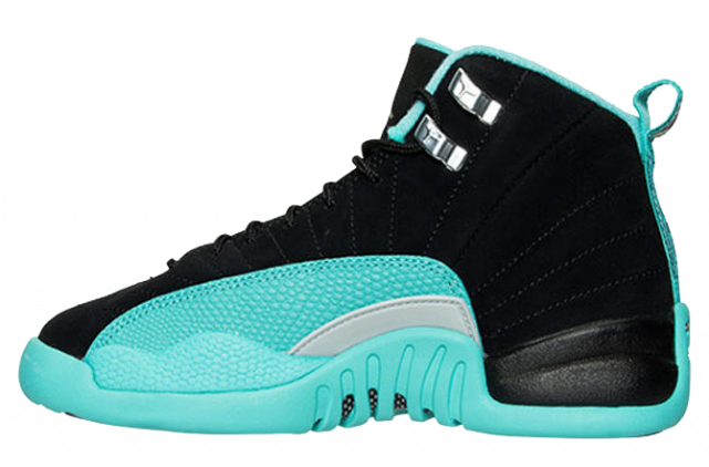 Blackand Teal Air Jordan Sneaker PNG Image