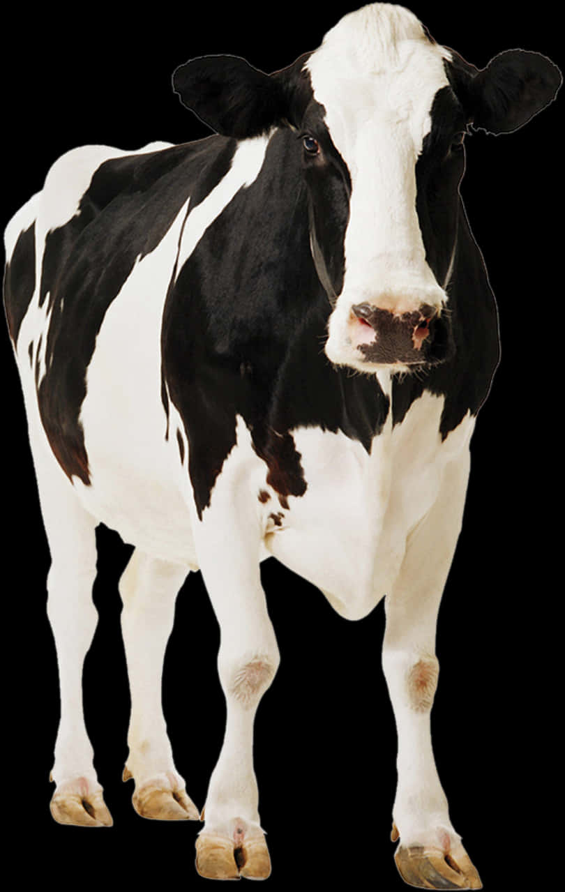 Blackand White Holstein Cow PNG Image