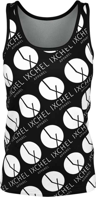 Blackand White Patterned Tank Top PNG Image