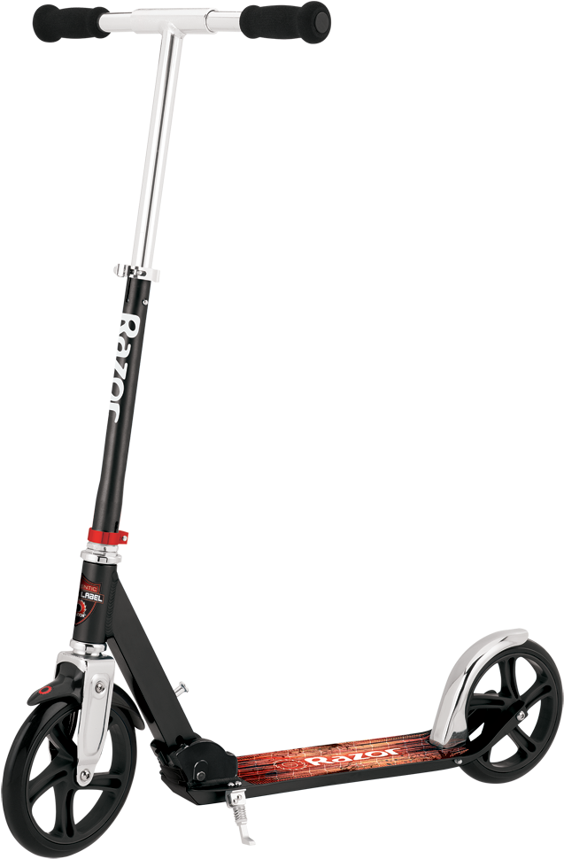 Blackand White Razor Scooter PNG Image