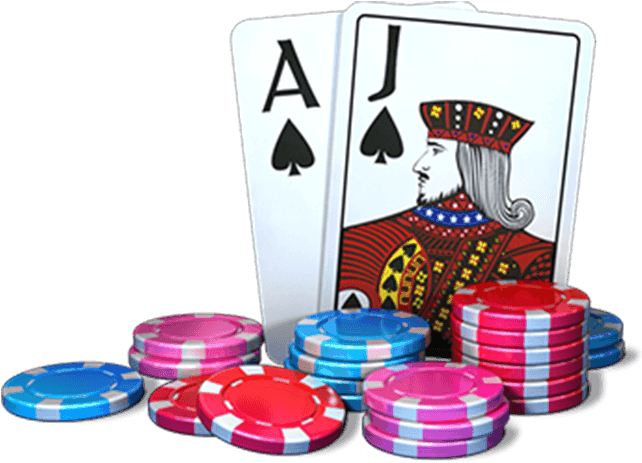 Blackjack Aceand Jackwith Chips PNG Image