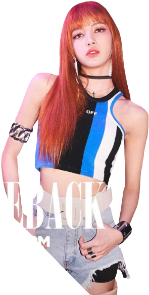 Blackpink Member Fashion Pose PNG Image