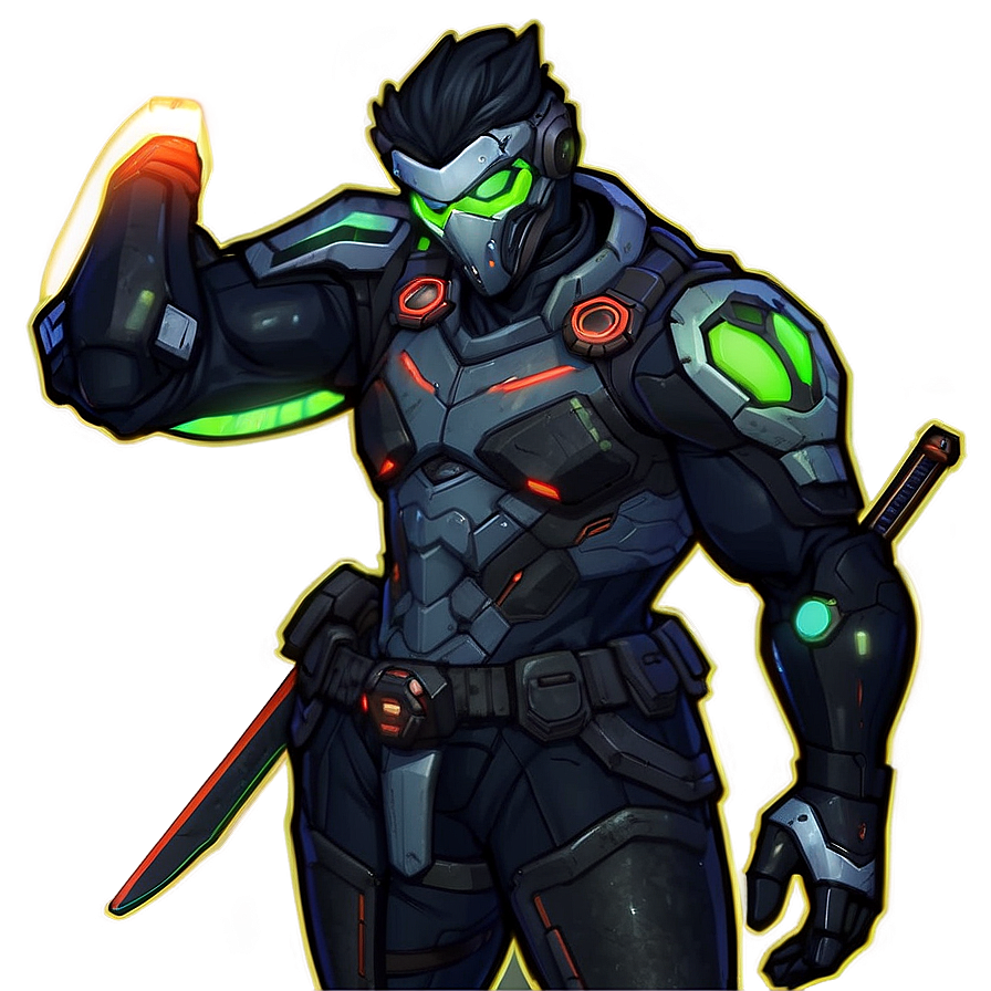 Blackwatch Genji Skin Png Kvd80 PNG Image