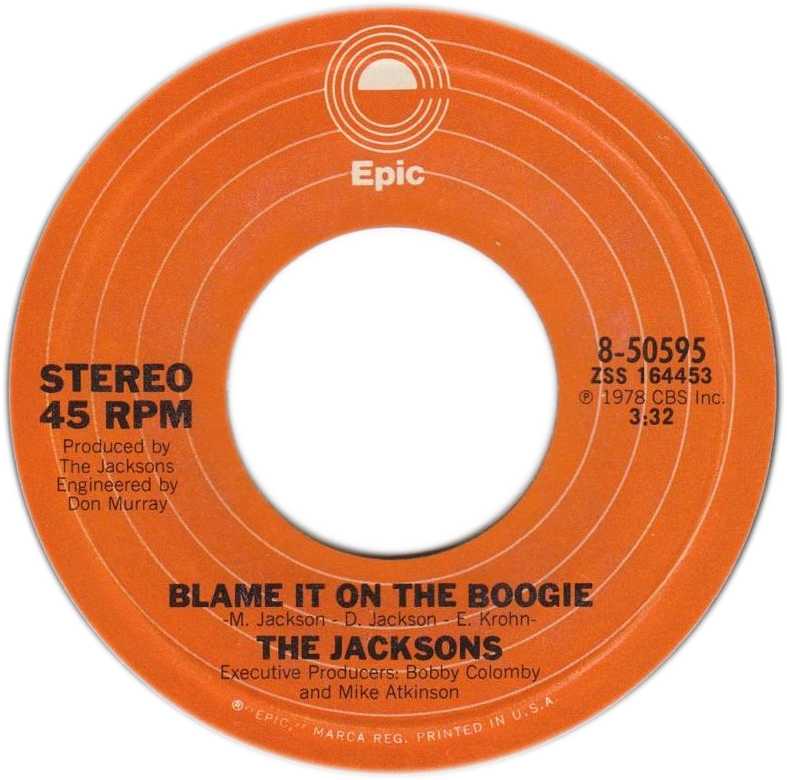 Blame It On The Boogie Vinyl Record PNG Image