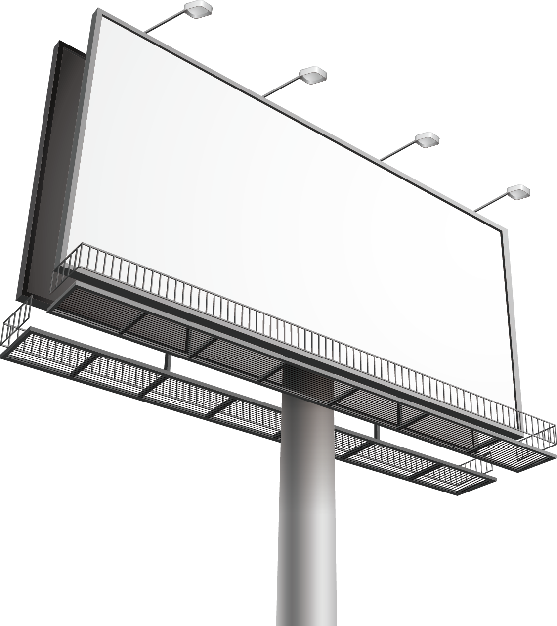 Blank Billboardat Dusk PNG Image