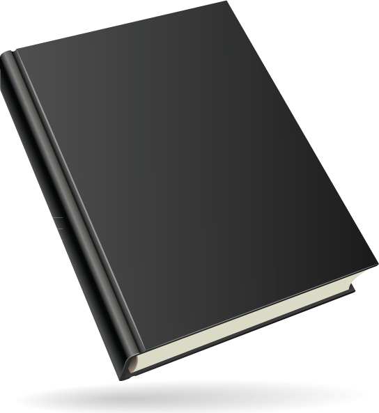 Blank Black Book Cover Floating PNG Image