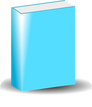 Blank Blue Book Cover PNG Image